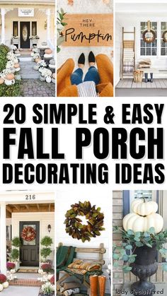 20 Simple & Easy Fall Porch Decorating Ideas Porch Mums And Pumpkins, Hay Bale Decor, Easter Front Porch Decor, Country Fall Decor, Natural Fall Decor, Indoor Fall Decor