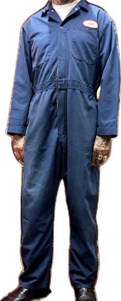 Blue Long Sleeve Utility Overalls, Cotton Long Sleeve Utility Overalls, Long Sleeve Cotton Utility Overalls, Utility Style Long Sleeve Overalls For Work, Long Sleeve Overalls With Pockets For Streetwear, Coveralls Outfit, Work Coveralls, Mechanic Garage, Chevrolet Trucks