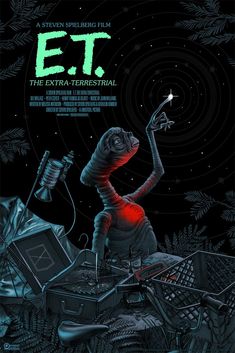 a movie poster for the film e t