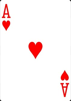 three hearts and two spades in red against a white background with the letter a