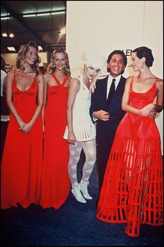 Beautiful Red Dresses, Original Supermodels, Vintage Valentino, Valentino Couture, 90s Models, Sharon Stone, Claudia Schiffer, Christy Turlington, Backless Maxi Dresses