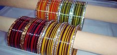 Double colour glass bangles set. It has 64 glass bangles in 1 set. Green, red, yellow and mehroon and zarcon glass bangles in set. Beautiful Bangles, Unique Bangle, Glass Bangles, The Bangles, Bangles Set, Bangle Set, Set Women, Red Yellow, Detective