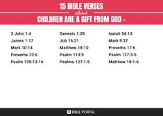 the bible verses for children are a gift from god