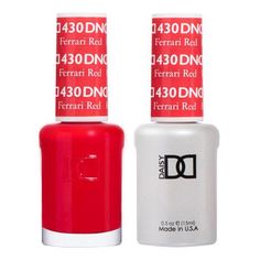 DND® Products presents, Soak Off Gel Polish, luminous nail color that applies faster, feels thinner, and lasts longer than any other gel available! Forget base coats, bond-aids, and primers. DND™ delivers a fast two-step professional system that is unique from any other on the market. Fused with essential vitamins, DND™ makes nails stronger, healthier, as well as stunning for weeks! Dnd Gel Nail Polish, Dnd Nail Polish, Nail Red, Luminous Nails, Orange Nail, Dnd Gel Polish, Ferrari Red, Red Nail Polish, Nails Polish