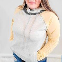 Color Block Yellow & Grey Hoodie – Mota Boutique Double Hooded Sweatshirt, Double Hoodie, Color Block Sweatshirt, Yellow Grey, Pullover Hoodies, Grey Hoodie, Hooded Sweatshirt, Pullover Hoodie, Hooded Sweatshirts