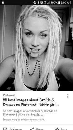 White Girl Dreads, White Dreads, Skinhead Reggae, Dreadlocks Girl, Dread Heads, Blonde Dreadlocks, Dread Locks, Blonde Dreads, Dreads Girl