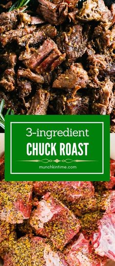 three ingredient chuck roast with herbs and seasoning