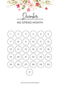 44 No-Spend Month Printables | DigitalHygge Printable