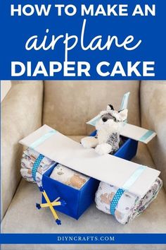 how to make an airplane diaper cake