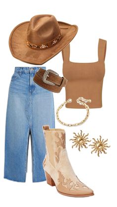 Cowgirl Boots Outfit, Look Boho Chic, Cowgirl Style Outfits, Country Style Outfits, Western Wear Outfits