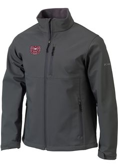 Add a layer to your gameday look with this Missouri State Bears Charcoal Ascender Heavyweight Jacket! Stay warm in cooler weather as you cheer on the Bears in this great Winter Coat. With a embroidered Missouri State logo on left chest, you'll be the most comfortably warm and stylish while at the game. Bonded softshell, Water/wind resistant, Abrasion resistant chin guard, Zippered chest pocket, Zippered hand pockets, Adjustable cuff tabs, Drawcord adjustable hem, Center back length: 27.5", 100% Gray Waterproof Sports Outerwear, Gray Fleece-lined Outerwear For Sports, Columbia Missouri, Minnesota United Fc, Bear Jacket, New York City Fc, Missouri State, Sporting Kansas City, Softshell Jacket