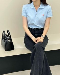 Daily Office Wear Women, Classy Korean Outfits, Korean Work Outfit, Casual Korean Outfits, Korean Business Casual, Outfit Campus, Korean Women Fashion, Simple Casual Outfits