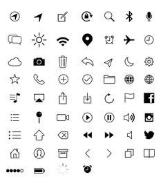 the icons are all black and white