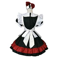 Cute Lolita Maid Dress Girls Anime Cosplay Costume Japanese Waitress Apron Dress Soft Girl Dress, Goth Cosplay, Maid Cosplay, Fancy Costumes, Kawaii Goth, Anime Cosplay Costumes, Maid Outfit, Maid Dress, Apron Dress