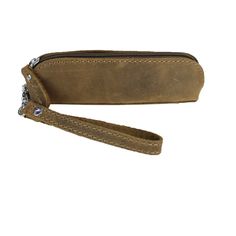 * Cowhide Leather: Full Grain, Thick Leather, Top Layer * Dimension: 7.3 * 2 * 1.7"; Zipper Secure Closure; Removable Handle Strap * Fit Up To 10 Pen/Pencils Depending On The Items Size Leather Pen Holder, Pencil Cases, Pen Holder, Pen Holders, Leather Top, Cowhide Leather, Grain, Pencil, Pen