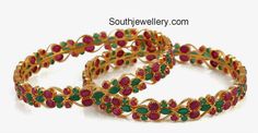 Emerald Bangles Indian, Emerald Bangles Gold, Latest Jewellery Designs, Ruby Wedding Rings, Diamond Wedding Jewelry, Bangles Gold