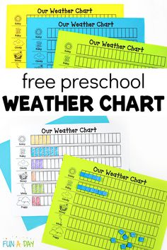 free printable weather chart for preschool and homeschool students to use in the classroom