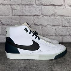 Nike Men's Blazer Mid 77 Prm 'Remix' Fb8889-100 Basketball Shoes Size 10.5 New With Box Condition Shipped Via Usps, Fedex Or Ups White Mid-top Leather Skate Shoes, White Leather Mid-top Skate Shoes, Retro White Leather High-top Sneakers, White Leather Retro High-top Sneakers, Custom High-top Sneakers With Speckled Midsole, Custom Mid-top Sneakers With Laces, Mid-top Sneakers With Vulcanized Sole, Retro Mid-top Leather Custom Sneakers, Retro Leather Mid-top Custom Sneakers