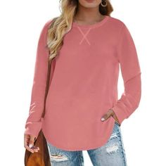 Fantaslook Oversized Sweatshirts for Women Crewneck Tunic Tops Casual Long Sleeve Shirts This plus size sweatshirts for women use skin-friendly soft fabric comfortable to wear. Womens sweatshirt features crewneck, long sleeve, pullover, tunic tops, oversized sweatshirts, curved hem, loose fit style. It is a basic tops to add to your wardrobe in fall and winter, offering a loose fit and long sleeves for a cozy and relaxed feel. You will never out of style for this crewneck sweatshirts, making the Womens Oversized Sweatshirts, Tunic Tops For Leggings, Plus Size Sweatshirts, Fall Leggings, Sweatshirts For Women, Tunic Tops Casual, Casual Tunics, Casual Long Sleeve Shirts, Tops Long Sleeve