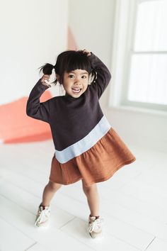 Image 3 de ROBE TRICOLORE / TENNIS BIMATIÈRE de Zara Stile Casual Chic, Childrens Clothes Girls, Zara Kids, Stylish Kids, Kids Outfits Girls, Kids Fashion Girl