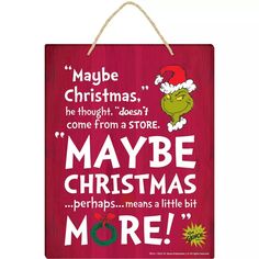 a wooden sign that says maybe christmas is here