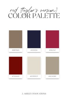 the color palette for red taylor's garden