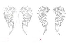 how to draw an angel wings step by step