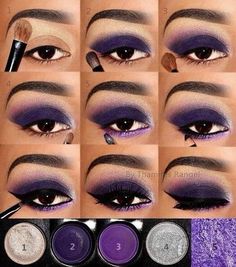 Thameres Rangel eyes Purple Smokey Eye Tutorial, Purple Smokey Eye, Makeup 101, Smokey Eye Tutorial, Smink Inspiration, Eye Makeup Steps, Pinterest Makeup, Eye Makeup Designs, Purple Eyeshadow