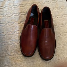 Size 8.5b Cole Haan Brand New, Never Worn Cole Haan Brown Leather Country Loafers. Very Sturdy Rubber Soles. Leather Slip-on Dress Shoes For Fall, Leather Closed Toe Slip-ons For Business Casual, Leather Almond Toe Slip-ons For Business Casual, Business Casual Slip-on Leather Shoes With Leather Lining, Leather Slip-on Shoes For Business Casual, Casual Leather-lined Closed Toe Dress Shoes, Casual Closed Toe Dress Shoes With Leather Lining, Casual Leather Lined Closed Toe Dress Shoes, Fall Slip-on Oxfords With Leather Lining