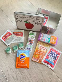 an assortment of healthy food items laid out on the floor