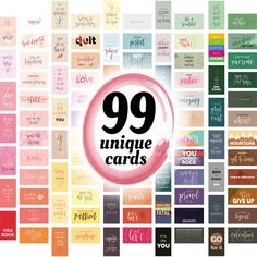 the 99 unique cards are all different colors