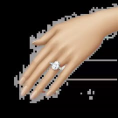 a woman's hand with a diamond ring on it