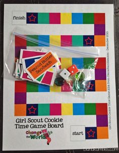 the game board is packaged in plastic and ready to be used as an activity for children