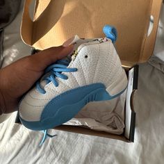 Never Worn. Brand New In Box. Jordan Blue, Kids Jordans, Toddler Shoes, Jordan Shoes, Kids Shoes, Blue White, Kids Shop, Jordan, Shoes Sneakers