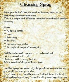 Smudging Prayer, House Cleansing, Cleansing Spray, Pagan Crafts, Magick Spells, Witchcraft Spell Books, Spiritual Cleansing