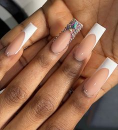 Nails Bedazzled, Medium Acrylic Nails, Stilleto Nails Designs, Acrylic Toe Nails, Cute Acrylic Nail Designs, French Acrylic Nails, Long Acrylic Nails Coffin, Exotic Nails, Acrylic Nails Coffin Pink