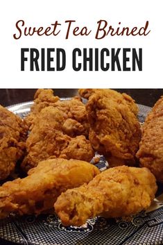 fried chicken on a plate with text overlay