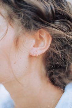 Double Pierced Earrings, Single Piercing, Small Twist, Double Ear Piercings, Twist Earrings, Double Piercing, Double Earrings, Second Piercing, Earrings Double