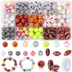 a box filled with lots of different types of beads