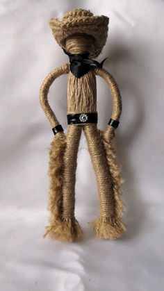 a small stuffed animal made out of rope