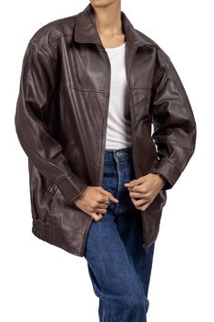 PRICES MAY VARY. ✔Premium Quality Leather: Jild Motorcycle Jacket Outfits for women, the perfect blend of timeless style and modern comfort. Crafted from 100% genuine leather, this jacket offers a luxurious feel and durability that will last for years to come. Made from high grade supple lambskin leather, that exudes sophistication and ensures longevity. ✔Oversized Fit: This Womens Leather Jacket is designed to offer a relaxed and comfortable fit, ideal for layering over your favorite outfits. M Spring Leather Jacket, Motorcycle Jacket Outfit, Womens Leather Jacket, Oversized Leather Jacket, Leather Blazer Women, Motorcycle Jacket Women, Womens Moto Jacket, Leather Jacket Women, Leather Coat Womens