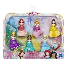 disney princess figurines are in the package