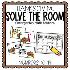 thanksgiving solve the room with numbers 10 - 19