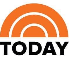 the today logo is shown in black and orange