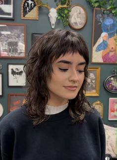 Baby Bangs Long Hair, Micro Bangs, Short Punk Hair, Color Block Hair, Fine Straight Hair, Shaggy Haircuts, Haircut Inspiration, Edgy Hair