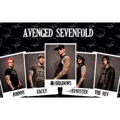 the band avengeed sevenfold is featured in this poster