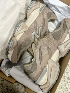 New Balance 9060 Beige, New Balance 9060 Outfit, Gray Shoes Women, Nb Shoes