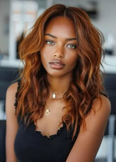 Cinnamon Hair Color On Black Women, Brownish Ginger Hair, Color Hair Trends, Red Hair Summer, Copper Hairstyles, Ginger Hair Black Women, Ginger Copper Hair, Cinnamon Hair, Beauty Journal