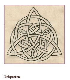 an image of a celtic knot in the shape of a triangle