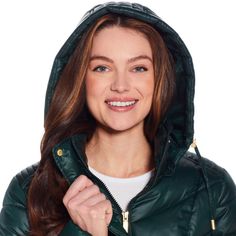 Stay cozy and warm all winter long wearing this women's Weathercast heavyweight puffer coat.Click on this WOMEN'S GUIDE to find the perfect fit and more! Stay cozy and warm all winter long wearing this women's Weathercast heavyweight puffer coat. Click on this WOMEN'S GUIDE to find the perfect fit and more! FEATURES Woven, water-resistant quilted exterior 2 side zippered pockets Removable hood Standup collar Snap & zipper front Long sleeves with elastic cuffs Fully linedFIT & SIZING 36-in. lengt Stay Cozy, Puffer Coat, Outerwear Women, Above The Knee, Front Zipper, Fabric Care, Zipper Pocket, Puffer, Perfect Fit